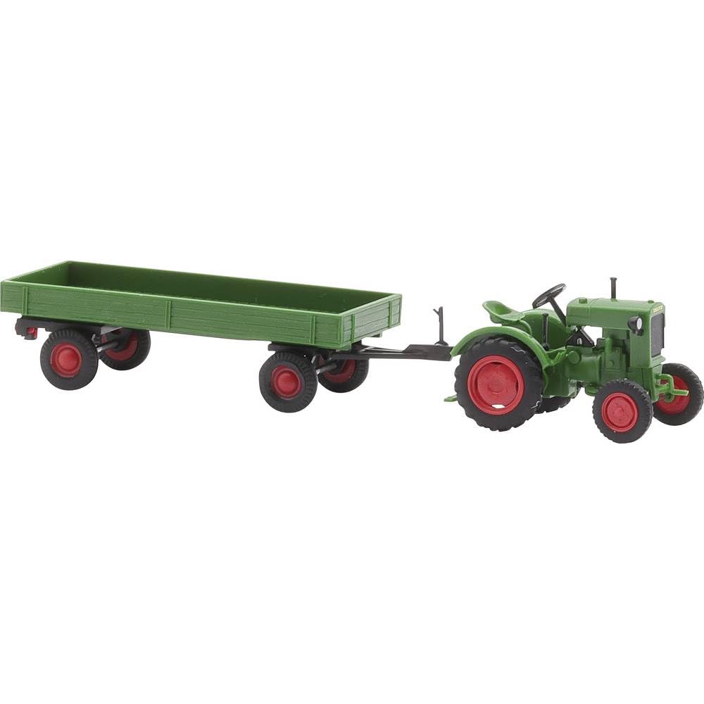 Busch 54102 H0 modello agricolo Deutz F1M 414 con rimorchio agricolo