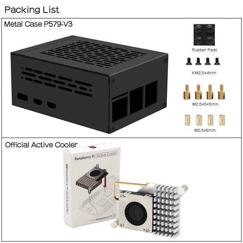 Boîtier métallique Raspberry Pi 5 pour adaptateur NVMe PCIe X1003 M901 - 7