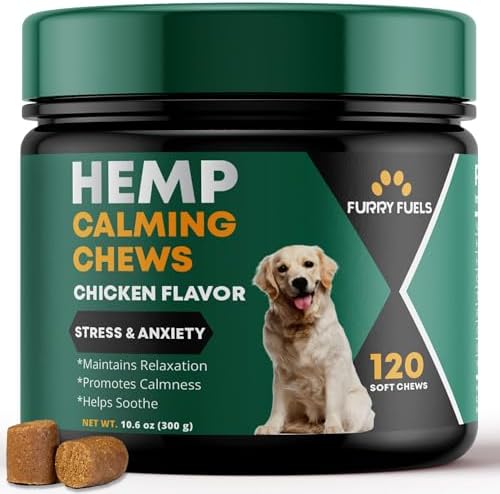 Calming Chews for Dogs – Dog Calming Treats for Dog Relief, Dog Calming Chews, Helps with Stress and Better Sleep, Calming Dog Treats – Chicken Flavor – 120 Chews