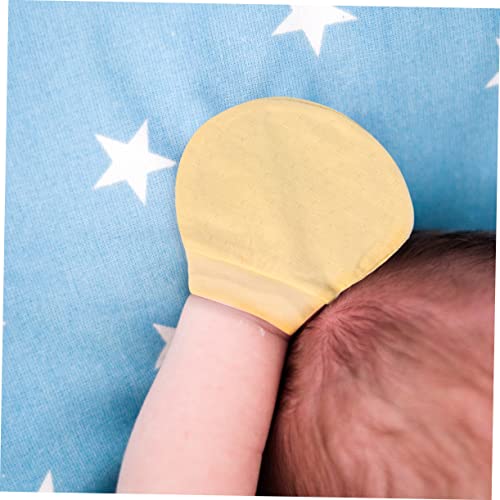 4pairs Gloves of Soft Cotton Mittens for Scratch Resistant Gloves Easy Tieback Design4