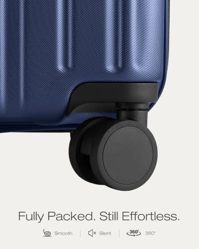 Image of Coolife Luggage, Lightweight and Durable Hardshell, 24 in, Navy Blue