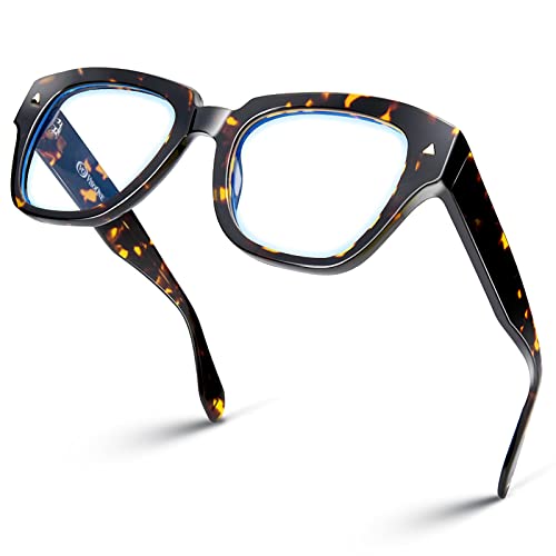 Image of VISOONE Acetate Blue Light Blocking Glasses Square with Anti Computer Glare for Gaming Women and Men GROUSE