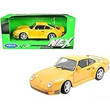 Yellow Porsche 959 w/ Silver Wheels (NEX) Diecast 1:24 Scale Model Car by Welly