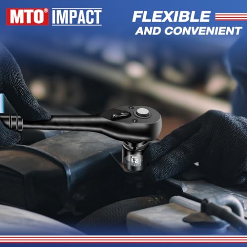 Image of MTO 1 /2 inch Drive 21mm Shallow Impact Socket, 6-Point Metric Socket for Automotive Maintaince, CR-V Steel Meets ANSI Standards