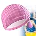 Yiju Swim Cap with PU Coat for Adults Men Women Pool Hat Easy to Put on and Off Comfortable Non Slip Bathing Hat Swimming Cap, Pink