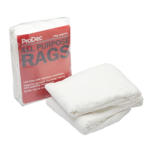 ProDec 1kg bag All Purpose Lint Free Rags Super Soft Fabric for Wiping General Cleaning Scratch Free Polishing Vehicle Bodywork Buffing Applying Waxes & Dyes and More