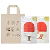 [オカモト] 靴下サプリ まるでこたつソックス レディース 2足セット あったか 冷え対策 冬 防寒 ルームソックス トート モカブラウン×サンタンオレンジ 942-971