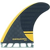 Ocean & Earth OE-3 Speed Large Black/Orange Thruster Single Tab - Set of 3 Fins