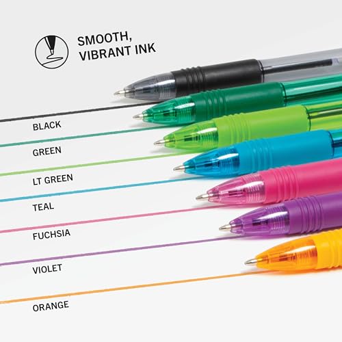 Zebra Pen Z-Grip Retractable Ballpoint Pen, Medium Point, 1.0mm, Assorted Fashion Colors, 7-Pack (22276)