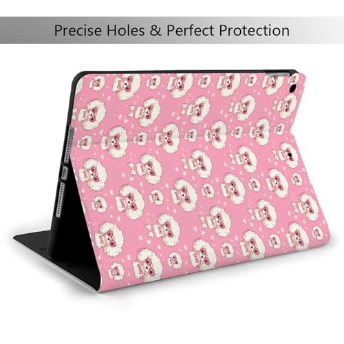 Étui iPad 10.2 antichoc folio motif caniche évite rayures écran tablette - 2