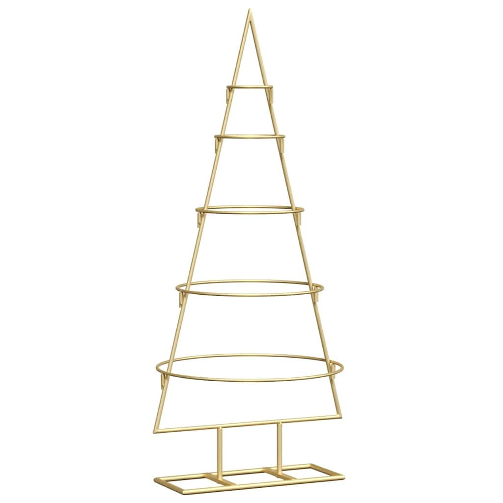 Decorazione per albero di Natale in metallo con supporto in acciaio per una moderna decorazione natalizia fai da te, in metallo nero, 90 cm