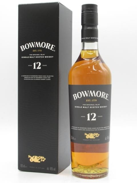 Amazon.co.jp: 【新ラベル】 ボウモア 12年 (黒ラベル) 並行品 40度