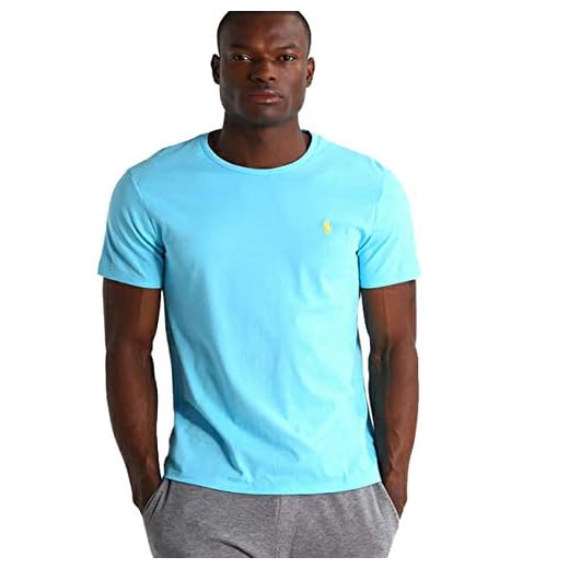 Ralph Lauren Camiseta para Hombre Custom Fit (XXL, Turquesa)