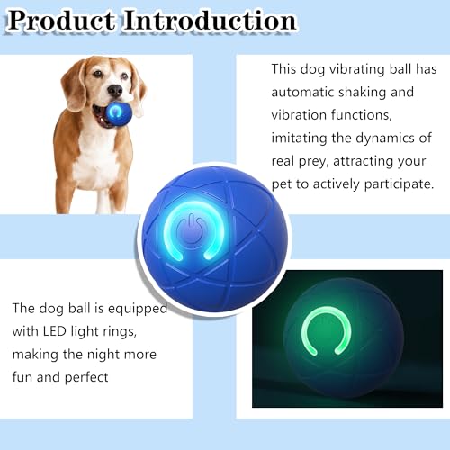 Brinquedos interativos para cães, bolas ativadas, bola rolante automática para filhotes, pequenos e