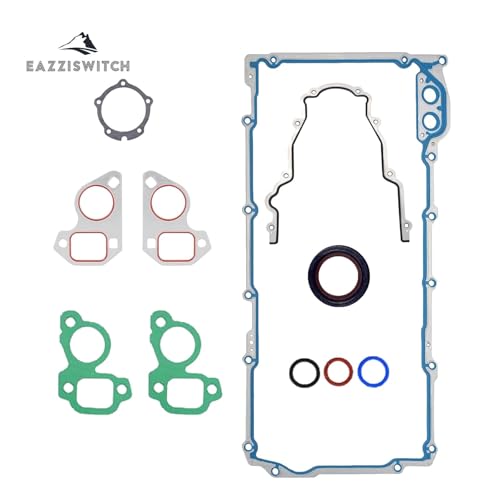Image of Timing Cover & Oil Pan Gasket Set for GM LS V8 4.8L 5.3L 5.7L 6.0L 6.2L | Replaces OE TCS45993 12633904 OS32241 OS30693R 12612350 - Fits Chevrolet GMC Cadillac Pontiac Saab Isuzu