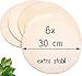 Produktbild Prinzental® 6 Runde Holzscheiben 30 cm Durchmesser | Stabile 5 mm Premium Holzplatten zum Basteln | Ideal für Brandmalerei, Bemalen und DIY | Mit Bastelanleitung für Türschilder | Holzscheiben groß