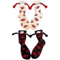DAZZLUXE 2 Calcetines Magnéticos para Parejas, Manos en Mano,