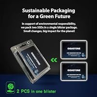 Gigastone NAS Zertifiziert 1TB SSD Festplatte (2er-Pack) TLC Hohe Dauerhaltbarkeit SSD für 24/7 Dauerbetrieb NAS-Systeme RAID 2,5 Zoll SATA III Internes Festkörper-Laufwerk SSD Caching – Ansicht 9