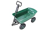 Miweba Bollerwagen Dumper | 𝟑𝟎𝟎 kg Traglast - Luftreifen - Volumen 75 L - Kippfunktion - Sackkarre - Schubkarre - Transportwagen - Kinderwagen - Handwagen - Gartenwagen - Wagen - Kippwagen (Grün)