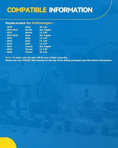 Image of PHILTOP 158506 Air Conditioner AC Compressor with Clutch for Volkswagen Jetta 2017-2018, 2016 2.0T /1.4T /1.8T,Passat 2017, 2018 3.6L, 2016 1.8T,Atlas 2018 3.6L,Beetle 2016-2017, 2015 1.8T