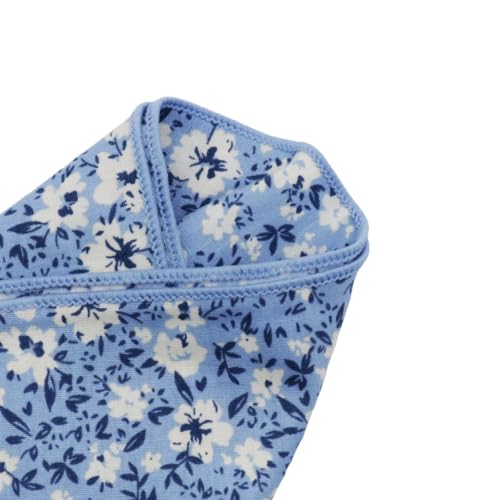 Image of Floral Pocket Squares for Men with Holder Printed Flower Mens Handkerchief Cotton Suit Pocket Hanky for Wedding