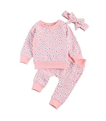 Image of Newborn Infant Baby Girl Clothes Set Long Sleeve Sweatshirts Tops Pants Outfits Clothing Gifts 3 6 9 12 18 24 Months