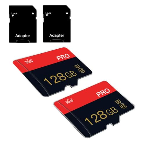 Micro SD�J�[�h 128GB �N���X10 SD�A�_�v�^�[�t�� �����������[�J�[�h �^�u���b�g �J���� �h���[���p 2���p�b�N