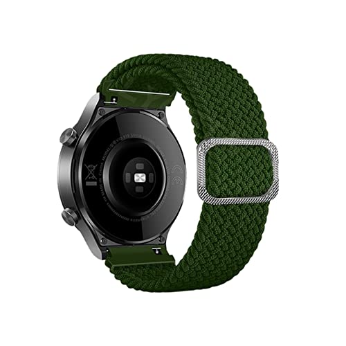 AEMALL Gevlochten bandjes voor Ticwatch Pro 3 GPS 20 22 mm slimme horlogebandjes voor Ticwatch Pro 2020/GTX/E2/S2 vervangende sportarmband (kleur: groen, maat: voor TicWatch)