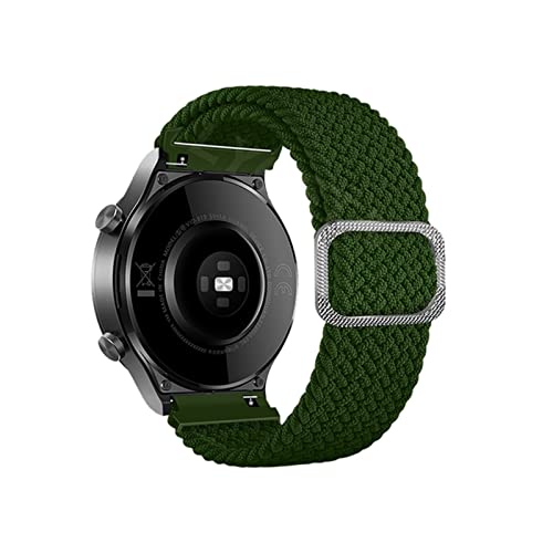 Bracelet Ticwatch Pro 3 GPS élastique tressé vert 20mm haute résistance