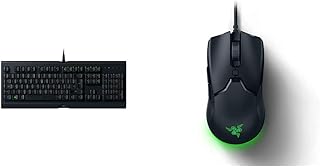 Razer Cynosa Lite - Essential Gaming Keyboard (10 Key Roll-Over, Spill Resistant) UK Layout | Black & Viper Mini - Wired Gaming Mouse for PC/Mac (Ultralight 61g, 8,500 DPI Optical Sensor) Black
