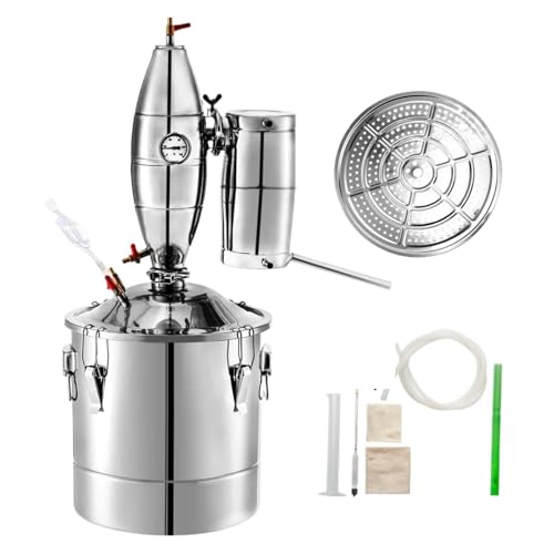 HIJYMNZPQ Máquina Destiladora De Alcohol Moonshine, Kit Elaboración Aceite Esencial Vino, Agua, Cobre, Bricolaje ElaboracióN De Cerveza AutéNtica(50L)