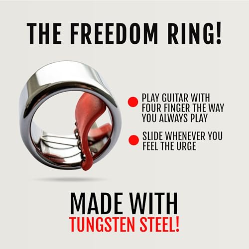 Image of Black Mountain Slide Guitar Rings - Made From Tungsten Steel. Acoustic Guitar Slide, Electric Guitar Slide, Bass, Ukulele, and More. Almost as Hard as Diamond, Smooth Surface Finish, New Invention