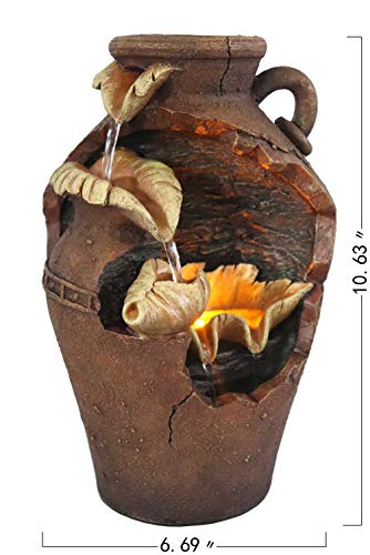 Warm Garden Tabletop Water Fountain Jar Water Fountain Brown Fountain #TOP3