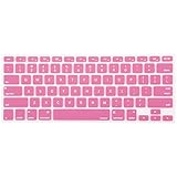 MOSISO Keyboard Cover Silicone Skin Compatible MacBook Pro 13 Inch, 15 Inch (with or Without Retina Display, 2015 or Older Version) MacBook Air 13 Inch, Pink