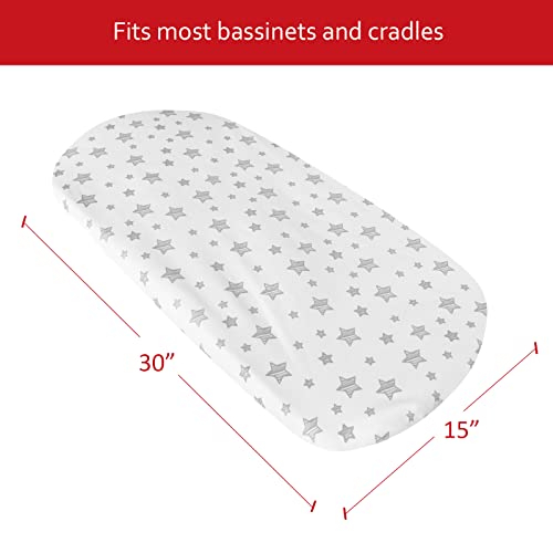 Waterproof Bassinet Sheets 2 Pack, Compatible With Dream On Me Karley / Lacy & Fisher-Price & Baby Delight Snuggle Nest Bassinet, 30" X 15" Fits Most Bassinets And Cradles #TOP3