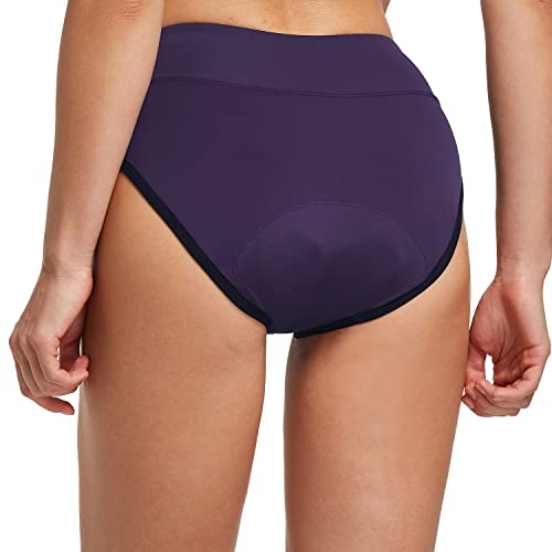 Baleaf Women's Padded Bike Shorts Cycling Underwear Biking Bicycle Riding Spin Briefs Undershorts, Dark Purple M #TOP1