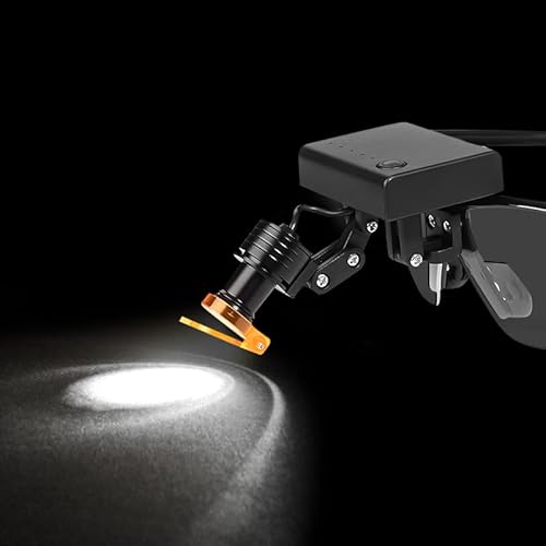 Xux Cordless 5W Integrated Headlamp Portable With Optical Filter Dy-013-F Fix-On Glasses Clear Spot 4 Light Level #TOP2