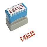 WAFJAMF Entered Stamp–Message Stamp Pre-Inked Office Stamp Refillable Red Ink Preinstalled-Medium