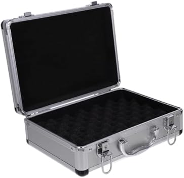 DOITOOL 12.5in Silver Aluminum Briefcase with Lock, Aluminum