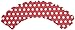 Hoffmaster 611130 Polka Dot Cupcake Wrapper, 9" Length x 2-1/4" Width, Red/White Dots, Reversible (Case of 250)