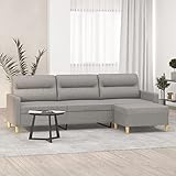 sofas 3 plazas Material de primera calidad: La tela posee un aspecto sencillo y limpio, y es transpirable y duradera
