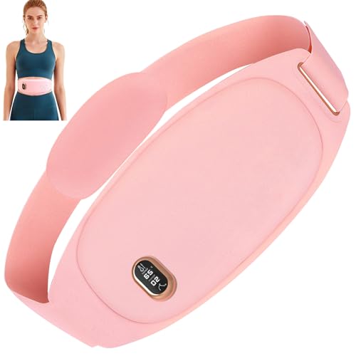 Ceinture Chauffante Pour Les Périodes - Chauffage Double Face (Ventre & Dos) + Fonction de Massage, Batterie Intégrée 5000mAh, Sans Fil USB, 125cm - Soulagement Douleurs Menstruelles