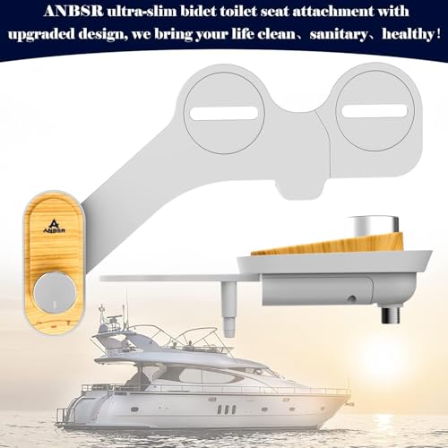 Anbsr Ultra-Slim Bidet Attachment Dual Nozzle Feminine Wash And Posterior Wash Bidet Attachment For Toilet Non-Electric Fresh Cold Water Bidet Toilet Seat Attachment With Pressure Controls thumb #2