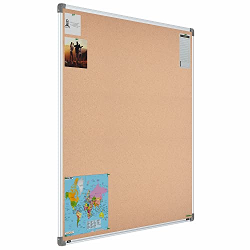 Image of Scholar Art Metis 4x5 Feet Cork Board for Office, Home & School | High Strength Natural Cork + High Density Soft Board for Pinning Photos, Sticky Notes & Reminders