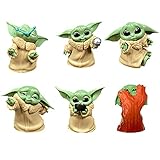 BESTZY Baby Yoda Toy 6 Figuras de Peluche para Bebé Baby Yoda Doll Figure Modelo de Acción para la Oficina o Los Niños(B)