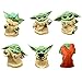 BESTZY Baby Yoda Toy 6 Pezzi/Set Baby Yoda Series Action Figure Giocattolo Yoda per Bambini Peluche Morbido Stuffed Doll Il Bambino da Collezione Yoda Action Model Ufficio Ornamento Bambini(B)