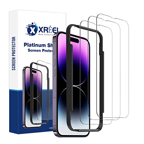 Xréel Platinum Shield Compatible With [Iphone 14 Pro Max], Tempered Glass Screen Protector (3 Pack), 9H Hardness, Scratch Resistance, Ultra Hd, Bubble Free, Case Friendly And Easy To Install. (Installation Aid Tool Included) #TOP1