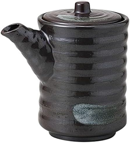 せともの本舗 Set of 5 Iron Crystal Tube Soup Containers, 3.2 x 4.7 x 4.8 inches (8.3 x 12 x 12.3 cm), 12.2 fl oz (360 cc), 12.4 oz (374 g), Soup Sauce Pot, Restaurant, Commercial Use, Japanese Tableware,