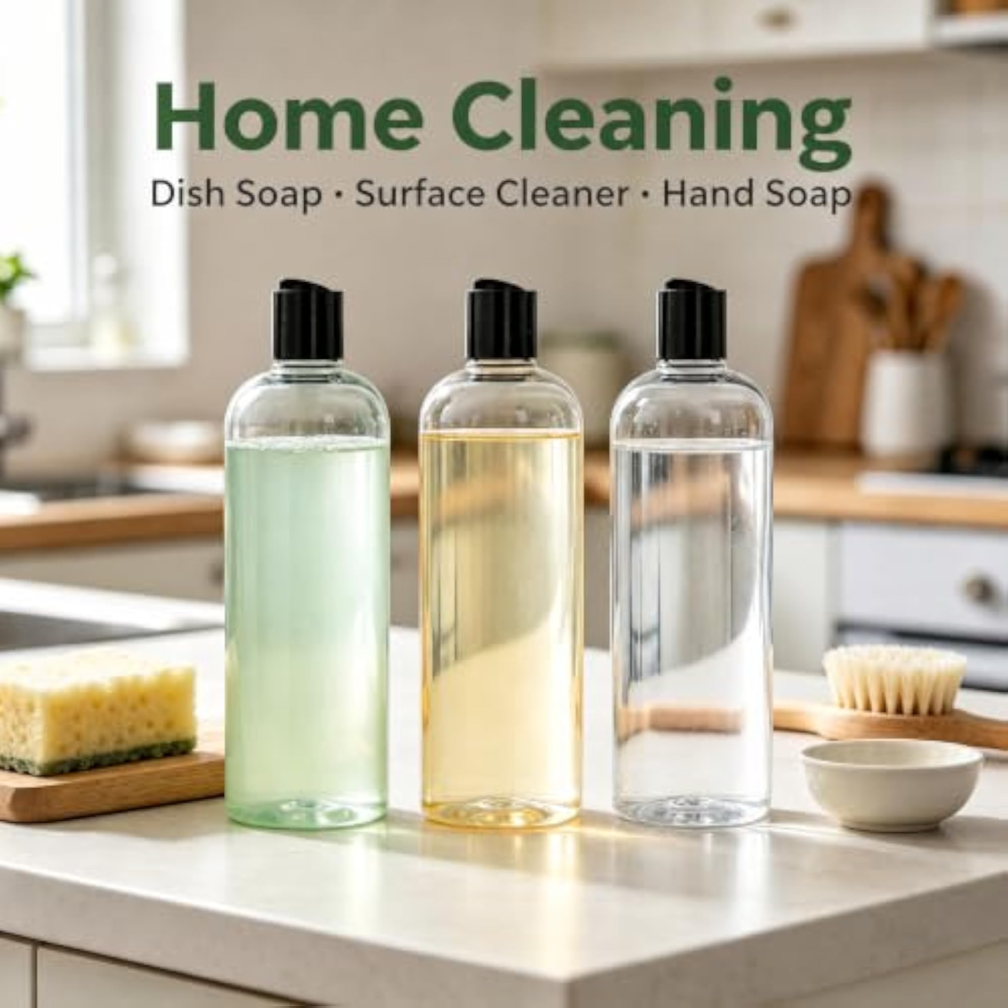 20 Pack 16oz Clear Plastic Empty Bottles