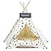 Vinnykud Tenda per Animali Domestici Cuccia in Tela Portatile per Cani e Gatti Rimovibile e Lavabile Pet Teepee Tipi con Lavagna Tende Gatti con Cuscino 40x40x50cm
